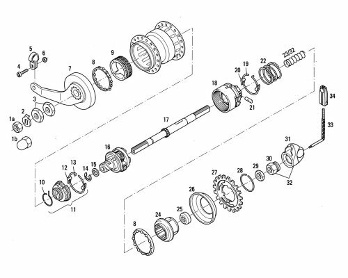 SRAM Ersatz für "T3" mit Rücktrittbremse Anlaufscheibe