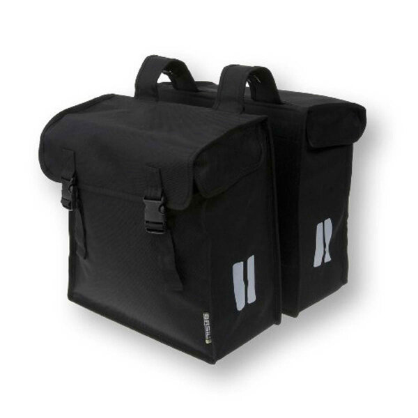 doppelpacktasche basil mara xxl schwarz, 18x35x36cm, 47 ltr