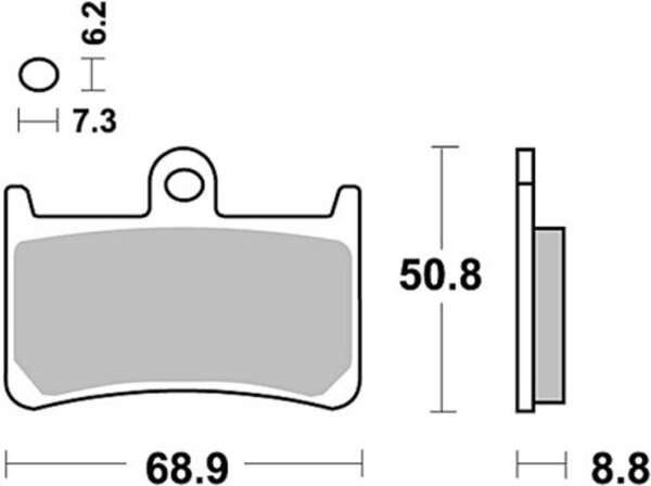 TRW Bremsbelag "MCB 611" Rennsportartike Typ SCR, Sinter Carbon Racing