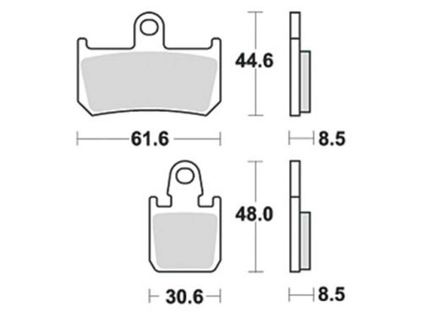 TRW Bremsbelag "MCB 795" Rennsportartike SCR, Sintermetall High-Performance-Racing