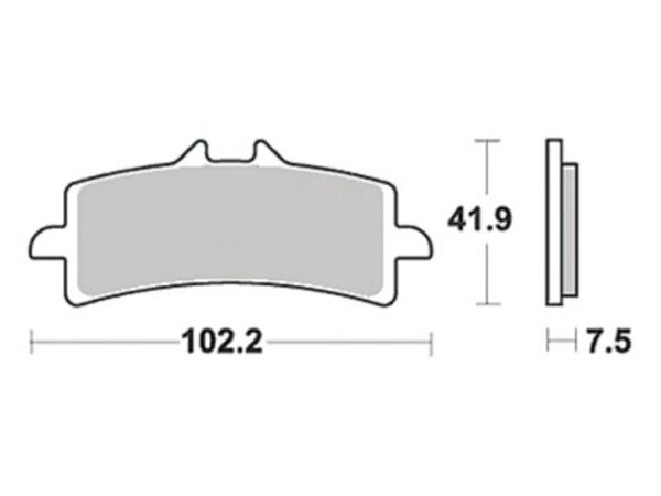 TRW Bremsbelag "MCB 792" Rennsportartike Typ SCR, Sinter Carbon Racing