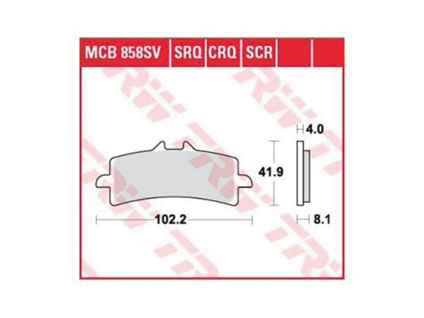 TRW Bremsbelag "MCB 858" Satz Typ SV Sintermetall mit ABE