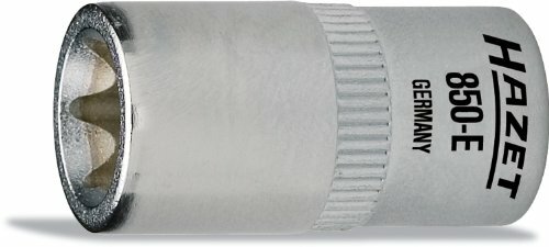 HAZET Torx-Steckschlüsseleinsatz 1/4", Chrom Vanadium, verchromt, poliert, Antrieb Nenngröße 6,3 = 1/4", für Außen Torx 