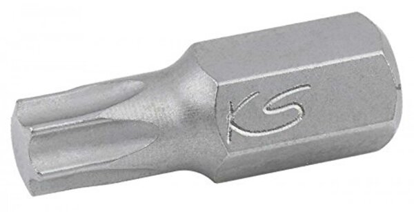 KS-TOOLS Bit "Classic" für TX-Schrauben, Mit 10mm Außensechskant. Länge 30mm. Für Handbetätigung, Elektroschrauber und S