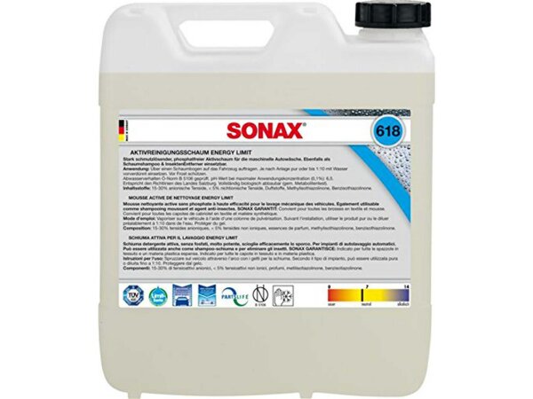 SONAX Reiniger "AktivReinigungsSchaum Li 10 l Kanister (Energyduft)