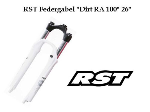 federgabel rst dirt ra 26" weiss