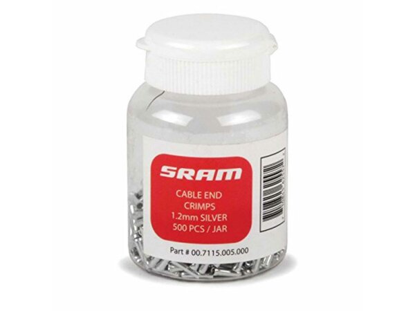 schaltzugendkappen sram pitstop 500 stk. 00.7115.005.000 1,2 mm, silber