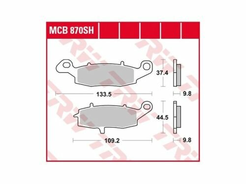 TRW Bremsbelag "MCB 870" Satz Typ SI Sintermetall mit ABE