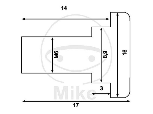 TRW Schraube Schraubensatz für Bremssche M6 x 1, Schaftlänge 14,60 mm, Gesamtlänge 16,90 mm