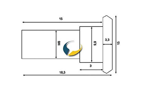 TRW Schraube Schraubensatz für Bremssche M8 x 1,25, Schaftlänge 15,00 mm, Gesamtlänge 18,00 mm