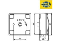 HELLA Rückfahrleuchte Für Einbau, LED, q 12 V