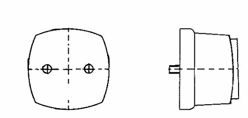 HELLA Markierungsleuchte "Serie 003 057  Grundplatte schwarz