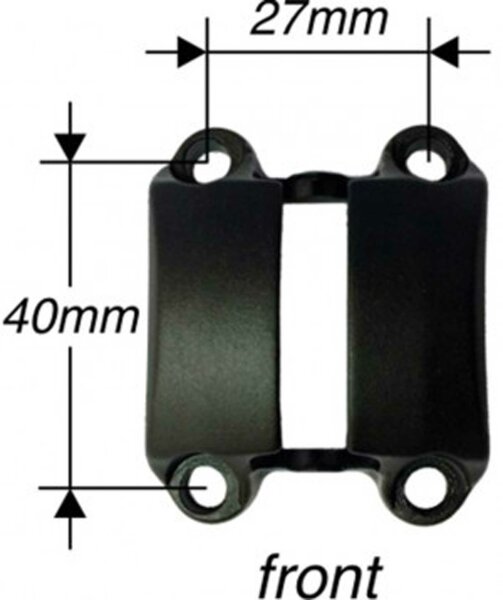 Vorbau-Platte Speedlifter SDS Alu, 4-Loch Ø31,8mm, schwarz