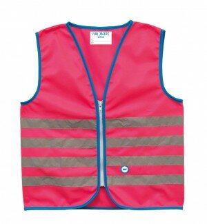 sicherheitsweste wowow fun jacket für kinder pink mit refl.-streifengr.s