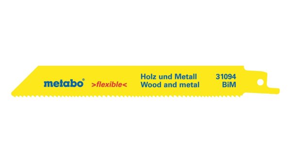 METABO Säbelsägeblatt "flexible" Für Holz, Holz mi SB-verpackt