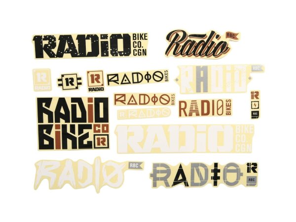 RADIO Sticker Stickerset, 15 Stück sortiert