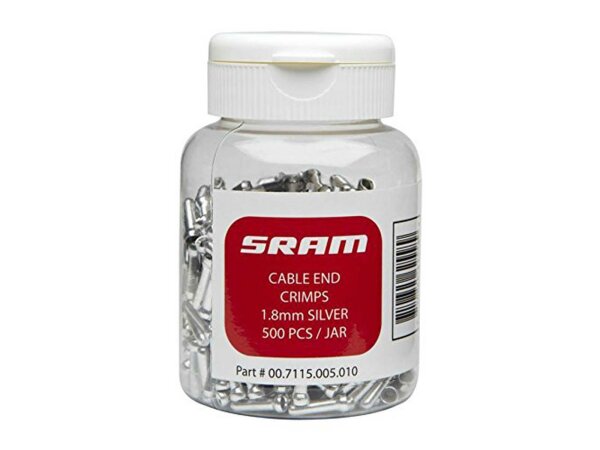 SRAM Endhülse, Für Bremsinnenzug 1,8mm, silber, Packung zu 500 Stück