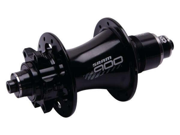 SRAM H.R.-Nabe "900", 6-Loch Scheibenbremsaufnahme, Industrielager, Nabenhülse und Freilaufkörper aus Aluminium, schwarz