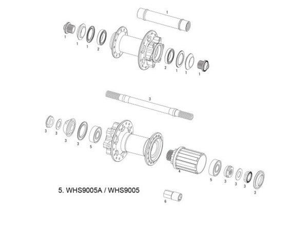 SRAM Ersatz für Nabe "X9", Lager, 2 Stück, Mod.10,  Abb. 5