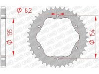 AFAM Kettenrad "50803" 525 Stahl, schwar 40...