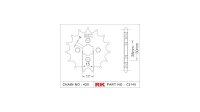 RK Antriebsritzel "2145" 420, Stahl 14 Zähne
