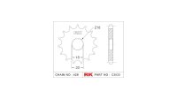 RK Antriebsritzel "3033" 428, Stahl 13 Zähne