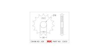 RK Antriebsritzel "3033" 428, Stahl 14 Zähne