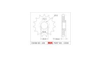 RK Antriebsritzel "3088" 428, Stahl 15 Zähne