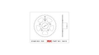 RK Kettenrad "4016" 520, Stahl, silber 40...