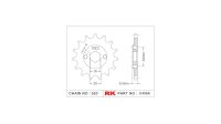 RK Antriebsritzel "4068" 520, Stahl 13 Zähne