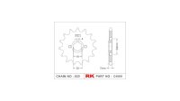 RK Antriebsritzel "4069" 520, Stahl 13 Zähne