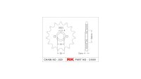 RK Antriebsritzel "4069" 520, Stahl 14 Zähne