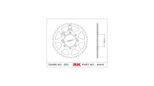 RK Kettenrad "4440" 520, Stahl, silber 41 Zähne