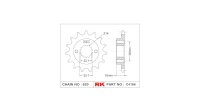 RK Antriebsritzel "4166" 520, Stahl 15 Zähne