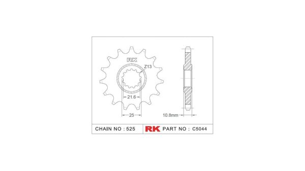 RK Antriebsritzel "5044" 525, Stahl 15 Zähne