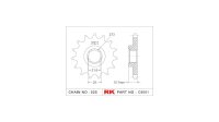 RK Antriebsritzel "5051" 525, Stahl 15 Zähne
