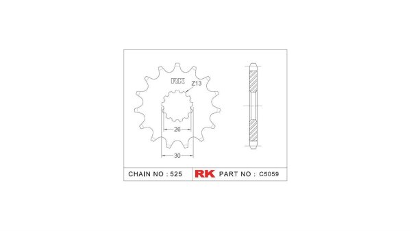 RK Antriebsritzel "5059" 525, Stahl 18 Zähne