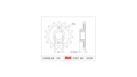 RK Antriebsritzel "5206" 525, Stahl 15 Zähne