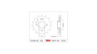 RK Antriebsritzel "5250" 525, Stahl 16 Zähne