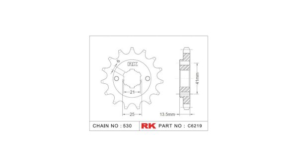 RK Antriebsritzel "6219" 530, Stahl 15 Zähne