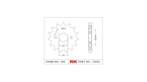 RK Antriebsritzel "6220" 530, Stahl 17 Zähne