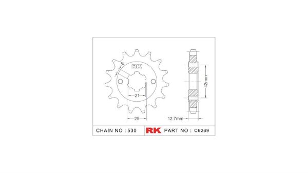 RK Antriebsritzel "6269" 530, Stahl 18 Zähne