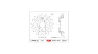 RK Antriebsritzel "6283" 530, Stahl 17 Zähne