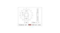 RK Antriebsritzel "2093" 420, Stahl 12 Zähne