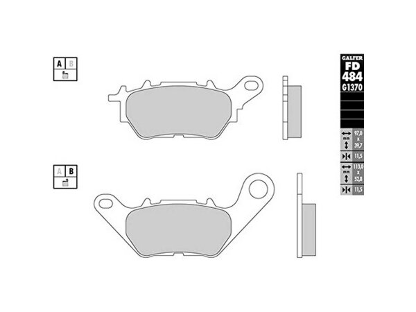 GALFER Bremsbelag "FD484" Satz G1370, Sintermetall Straße 