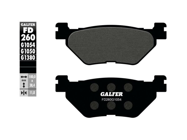 GALFER Bremsbelag "FD260" Satz G1054, Organisch Standard