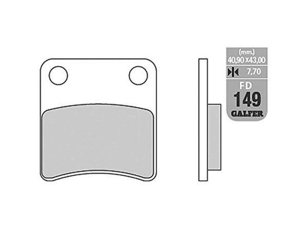 GALFER Bremsbelag "FD149" Satz G1050, Organisch Scooter