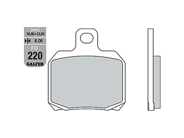 GALFER Bremsbelag "FD220" Satz G1050, Organisch Scooter