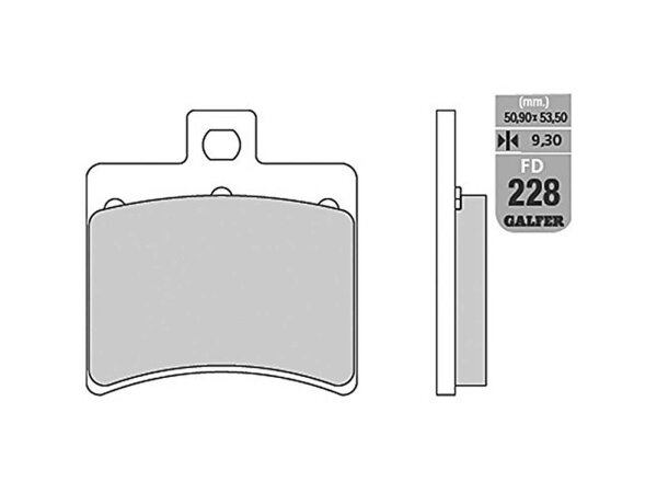 GALFER Bremsbelag "FD228" Satz G1050, Organisch Scooter