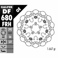 GALFER Bremsscheibe "DF680" Typ FRH - Skull,...